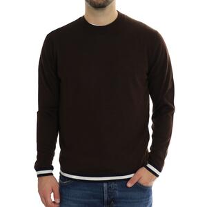 MAGLIA CONTRASTI MARRONE
